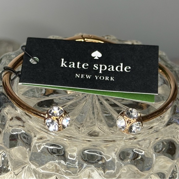 kate spade Jewelry - Kate Spade open cuff bracelet. 
Lady Marmalade in rose gold.